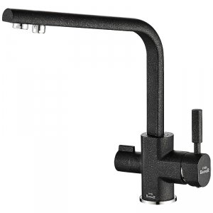 Смеситель для кухни Zorg Steel Hammer SH 909 BLACK CR Черный матовый