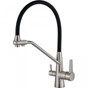 Смеситель для кухни Zorg Steel Hammer SH 903-6 SATIN Сатин Черный