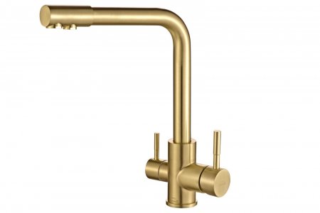 Смеситель для кухни Zorg Steel Hammer SH 801 INOX BRONZE PVD Бронза