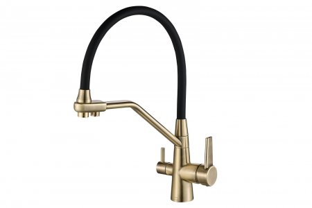 Смеситель для кухни Zorg Steel Hammer SH 903-6 BRONZE Бронза Черный
