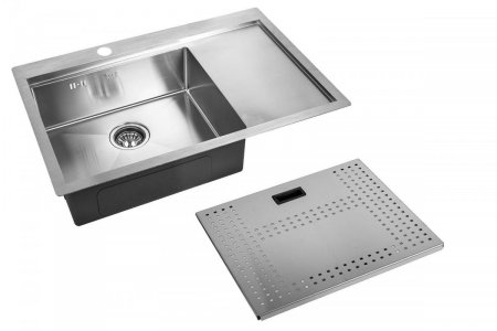 Кухонная мойка Zorg Master 78 ZM N-7852-L с накладкой Нержавеющая сталь