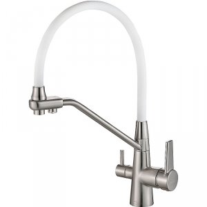 Смеситель для кухни Zorg Steel Hammer SH 903-8 SATIN Сатин Белый