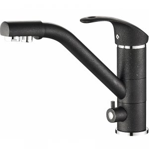 Смеситель для кухни Zorg Steel Hammer SH 321 BLACK CR Черный матовый