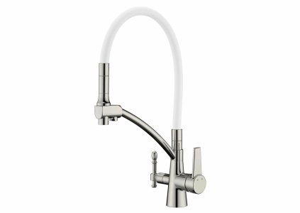 Смеситель для кухни Zorg Sanitary ZR 338-8 YF SATIN Сатин Белый