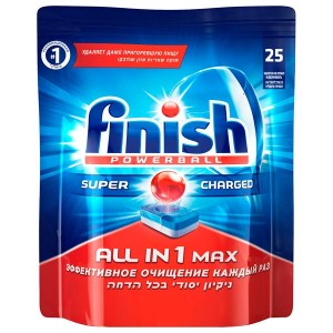 Моющее средство для посудомоечной машины Finish All in1 Max Powerball Super Charged 25 таблеток (ALL IN 1 MAX)
