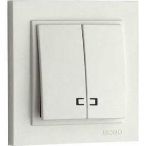 Двухклавишный выключатель MONO ELECTRIC DESPINA (102-252525-103)