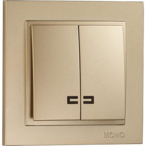 Двухклавишный выключатель MONO ELECTRIC Despina (102-222225-103)