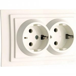 Двухместная розетка MONO ELECTRIC Larissa (103-010104-120)