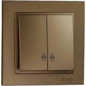 Двухклавишный проходной выключатель MONO ELECTRIC Despina (102-232323-111)