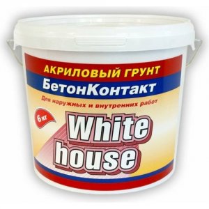 Грунтовка WHITE HOUSE Бетонконтакт 6 кг (12789)