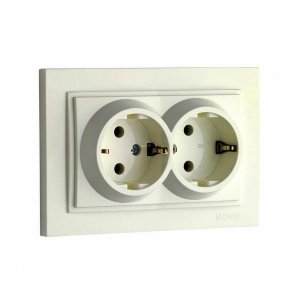 Двухместная розетка MONO ELECTRIC Larissa (103-171704-120)