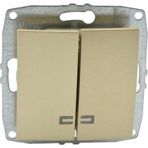 Механизм двухклавишного выключателя MONO ELECTRIC L/D (500-002225-103)