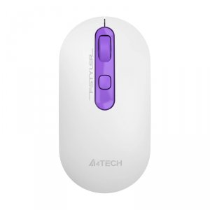 Мышь беспроводная A4Tech Fstyler FG20S Tulip белый/фиолетовый