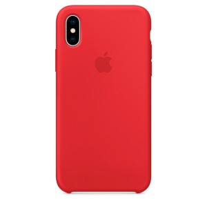 Чехол для iPhone Apple Чехол-крышка Apple для iPhone X, силикон, красный (MQT52ZM/A)