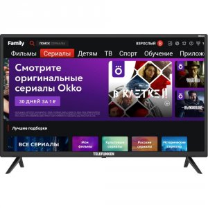 Телевизор Telefunken TF-LED32S67T2S 31.5" чёрный