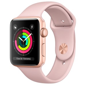 Смарт-часы Apple Watch Series 3 38 мм Золотистый, Спортивный браслет "Розовый песок" (MQKW2RU/A)
