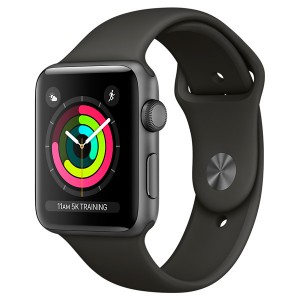 Смарт-часы Apple Watch Series 3 42 мм "Серый космос", Спортивный браслет Серый (MR362RU/A)