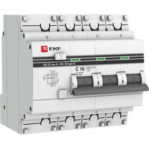Дифференциальный автомат EKF PROxima АД-32 (DA32-6-16-30-4P-a-pro)