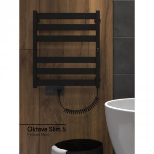 Полотенцесушитель Indigo Oktava Slim 5 Черный муар LСLOKS5E60-50BRRt
