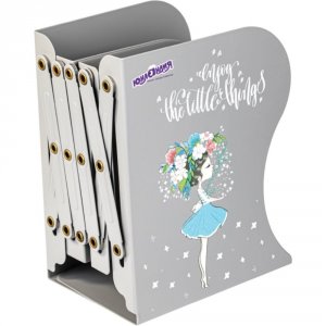 Раздвижная металлическая подставка-держатель для книг и учебников Юнландия Flower girl (237902)