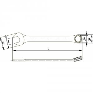 Комбинированный дюймовый гаечный ключ Thorvik CWI0078 (52906)