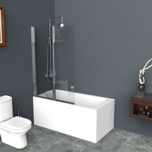 Душевая шторка на ванну BelBagno UNO-V-21-110/150-C-Cr (UNO-V-2-110/150-C-Cr)