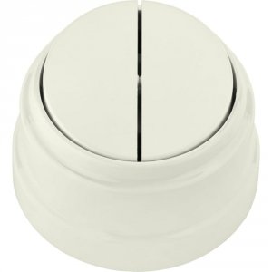 Двухклавишный выключатель BYLECTRICA серия РЕТРО (А510-2202 бежевый)