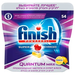 Моющее средство для посудомоечной машины Finish Quantum Max Lemon Powerball 54 таблетки (8833)
