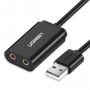 Звуковая карта UGREEN Звуковая карта UGREEN US205 (30724) USB 2.0 External Sound Adapter. Цвет: черный