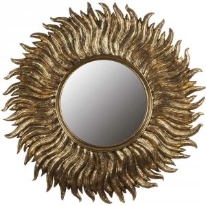 Настенное зеркало BOGACHO Солнце (77078/бронзовый)