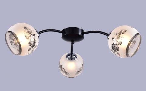 Потолочный светильник РОССвет 20678 BK+CR/3C