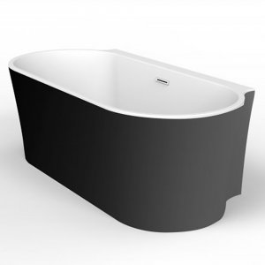 Акриловая ванна BelBagno 170x80 BB409-1700-800-W/NM Черная Белая без гидромассажа