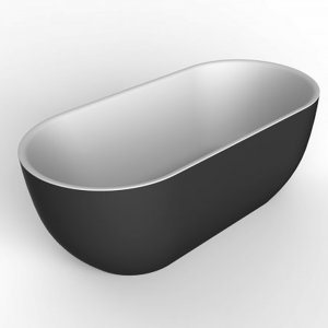 Акриловая ванна BelBagno 170x80 BB70-1700-800-W/NM Черная Белая без гидромассажа