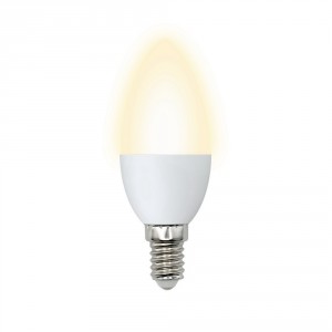 Лампа светодиодная Volpe Led-c37-6w/ww/e14/fr/o 10шт (LED-C37-6W/WW/E14/FR/O картон)