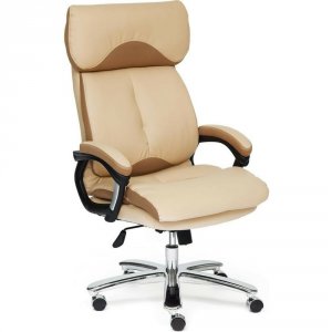 Компьютерное кресло TetChair GRAND кож/зам/ткань бежевый/бронзовый 36-34/21 (12391)