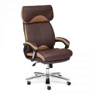 Компьютерное кресло TetChair GRAND кожа натуральная/кож/зам коричневый (12462)