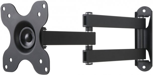 Кронштейн для телевизора Monstermount MB-4224 (16-32", VESA 75/100) наклонно-поворотный, до 15 кг,черный