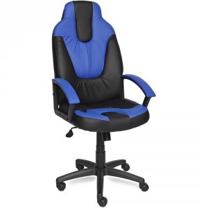 Компьютерное кресло TetChair NEO (2) кож/зам, черный/синий, 36-6/36-39 (1048)