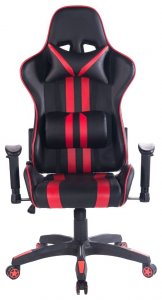 Офисное кресло TetChair iCar, кож/зам, черный/красный