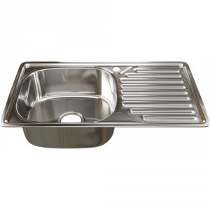 Кухонная мойка Mixline Врезная 76x42 с сифоном, нержавеющая сталь 0,8 мм (4620031448884) (535614)