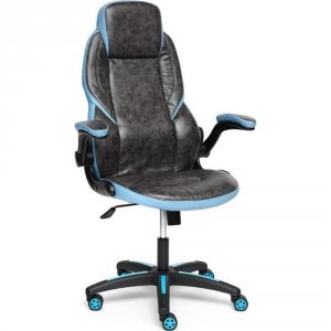 Компьютерное кресло TetChair BAZUKA кож/зам серый/голубой 2TONE/2TONE перф/04-20 (13083)