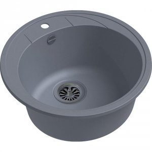 Кварцевая мойка Ewigstein Elegant E-R45 серый металлик