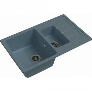 Кварцевая мойка Ewigstein Elegant E-60KF серый металлик