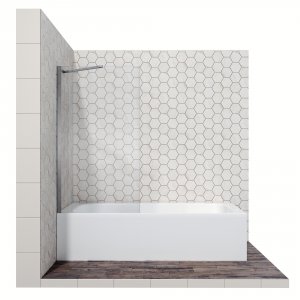 Шторка для ванны Ambassador Bath Screens 80х140 16041103 профиль Хром стекло CrystalPure