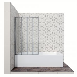 Шторка для ванны Ambassador Bath Screens 90х140 16041110L профиль Хром стекло CrystalPure