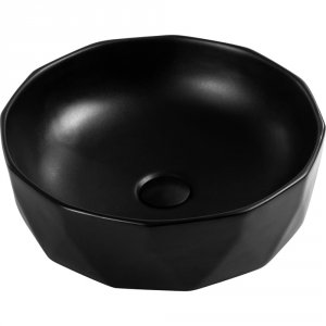 Накладная керамическая раковина BelBagno 41х41 черная (BB1409H301)