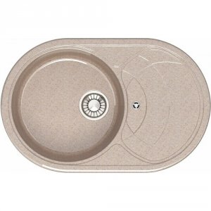 Кухонная мойка Glanz J-033-34 песочная, матовая