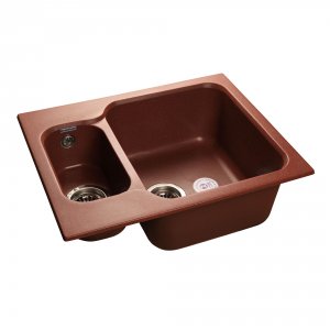 Мраморная кухонная мойка GranFest Standart GF-S615K красный марс (S-615K красный марс)