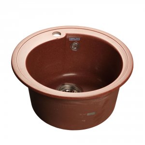 Мраморная кухонная мойка GranFest Rondo GF-R450 красный марс (R-450 красный марс)
