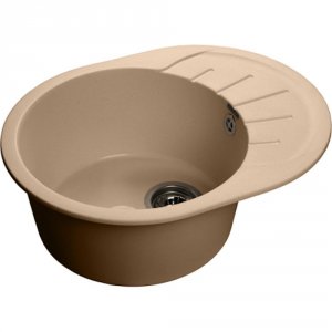 Мраморная кухонная мойка GranFest Rondo GF-R580L топаз (R-580L топаз)